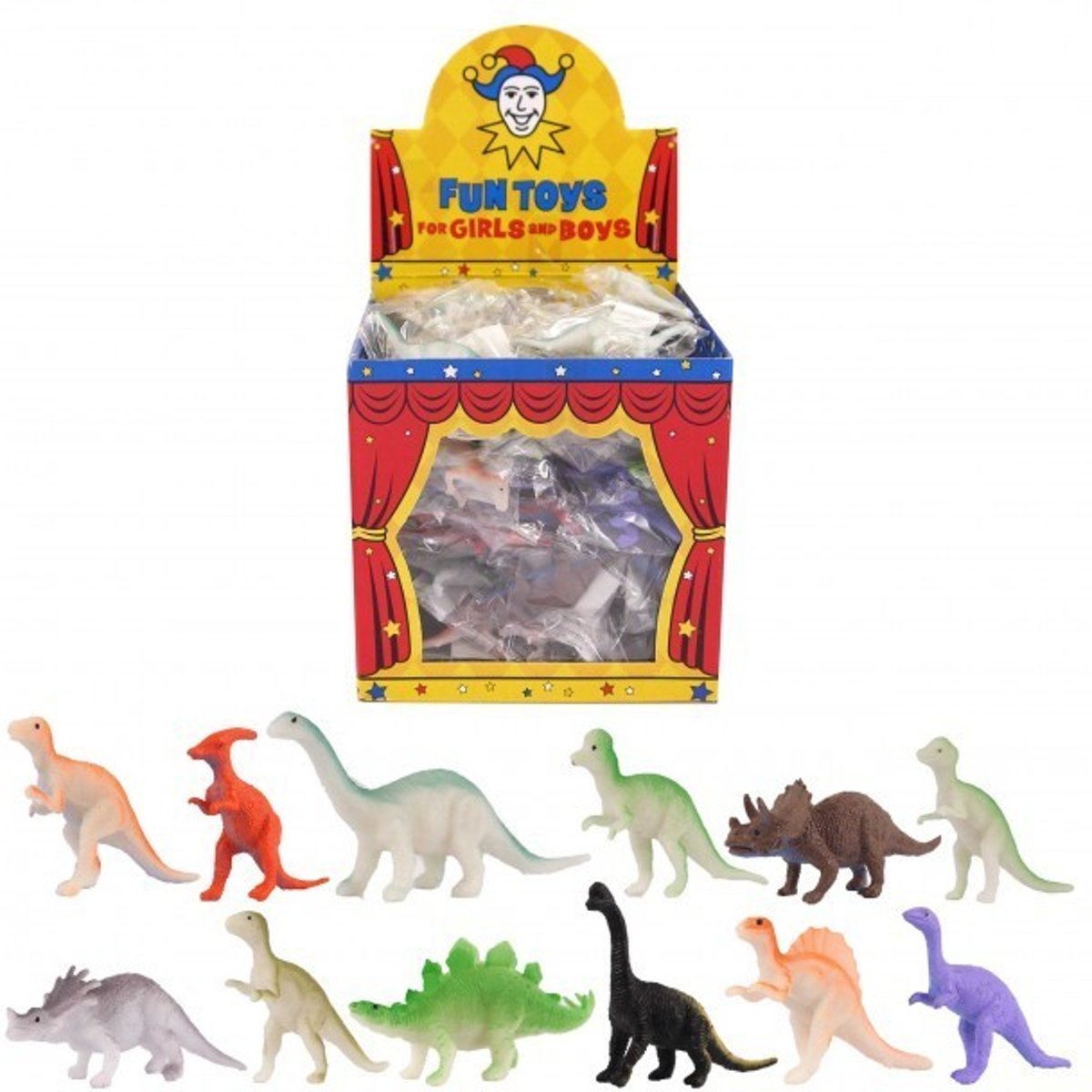 84 STUKS | Dinosaurussen in Traktatiebox (Traktatie / Uitdeelcadeautjes)